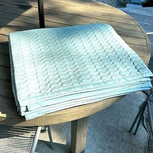 San Severo by Sferra duvet cover with two pillow shams light green very warm